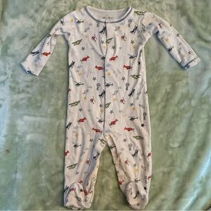 Kissy Kissy Multicolor Airplane Print Footie 12-18 Month